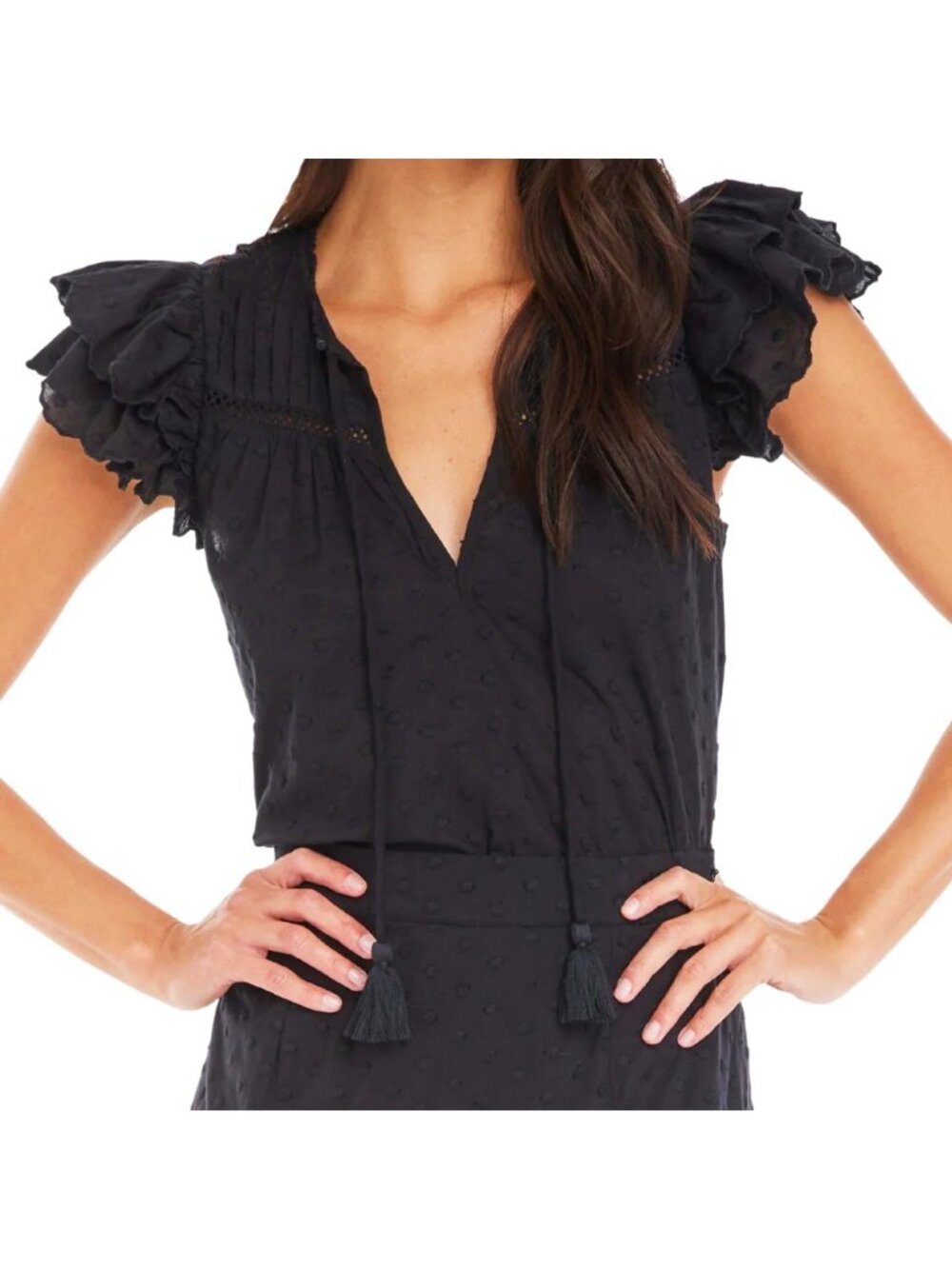 Allison New York Alicia Top in Black Size Extra Small New